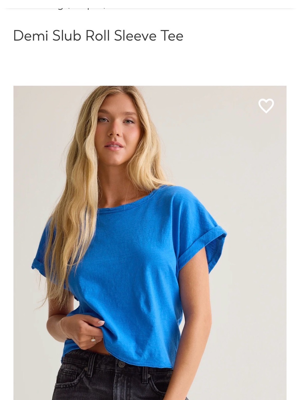 Altar'd State Demi Slub Roll Sleeve Tee - Coral